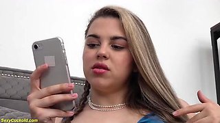 Marty Dope's Curvy Teen Wife Takes First Rough BBC DP - Cuckold Watches Harsh Double Fuck