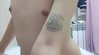 Young girl masturbating in the bathroom