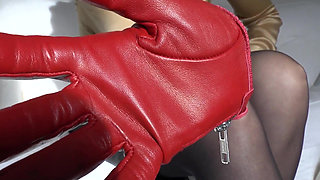 Intense Sniffing of My Red Leather Gloves, Lady Victoria Valente