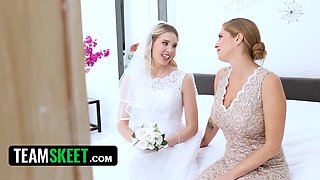 Innocent bride cheats on her groom and gets her big Ass Fucked for the first ever time