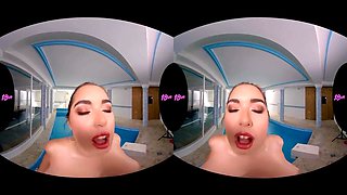 Latina Teen 18+ Enjoys Your Pool And Hard Dick - Diana Rius, Virtual Reality And Vr Porn