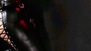 A pair of CFNM femdom busty brunettes sucking cock