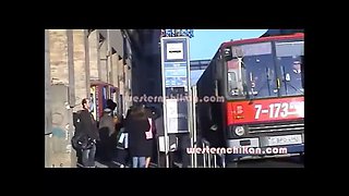 Miyuki Son seduces stranger on packed bus - public teasing!