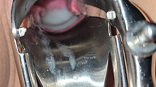 He cranks my pussy open and ejaculates deep into my milf pussy