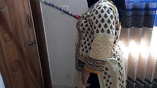 Indian Maid Fucked by Boss While Sweeping Office - Big Ass Creampie