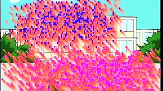 Blue haired japanese anime teen