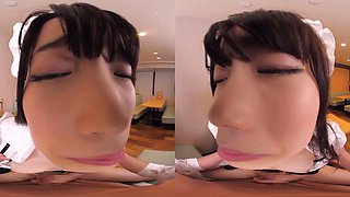 Japanese maid hot teen VR porn