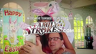 And Joshua Lewis - Lucky Stud Comforts His Teeny Stepsister By Licking And Fucking Her Tight Pussy