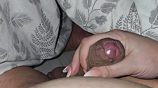 Step son turn on light and caught Step mom woth hand on his dick