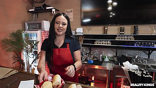 Look At Her Now - Sandwich Shop Sex: BBC James Angel Dicks Madalina Moon in Cafeteria