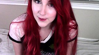 Horny amateur web cam teen girl takes a toy deep inside