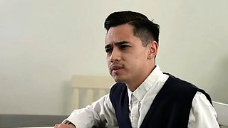 inked blonde milf seduces teen stud for shagging