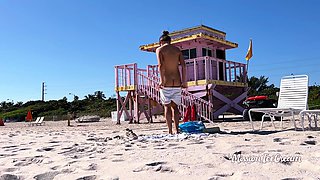 Close up pussy outdoors