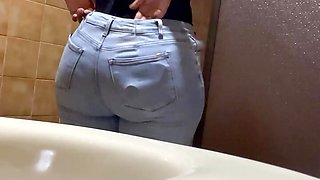 CAMERA RECORDS ASS NURSE IN HOSPITAL BATHROOM