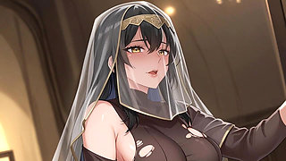 Muslim girl veil gets cummed