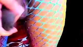 Shemale tranny enjoying solo masturbation