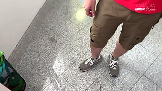 Light-haired Promiscuous Wifey Pounded by Pakistani Delivery Boy and Guzzles Spunk