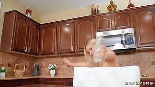 Life Of A Bimbo: Scott Nails Busty Blonde MILF Savannah Bond in the Kitchen