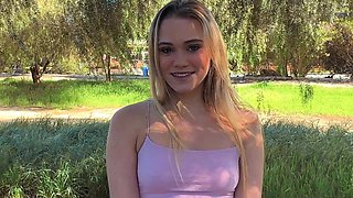 POV video of small tits babe Chloe Rose getting fucked in missionary