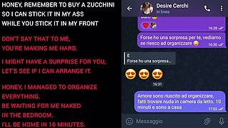 MMF Threesome with Cuckold Desire - Amateur Italian Wife Shared with Big Cock Fan