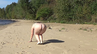 Big Ass Naked on the Beach