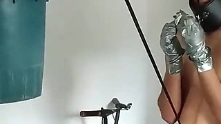 Playful Catwoman Toys with Lonely Latino Boy!