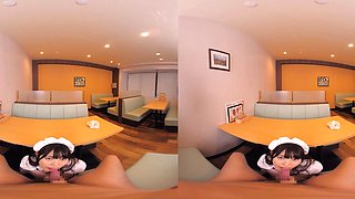 Asian horny maid VR porn