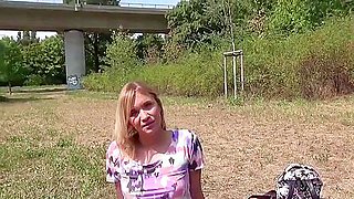 Blonde College Angel Piaff Seduce To Fuck Public At Street Casting