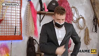 Shame4k. his mom’s bestie revved out to be a dominatrix and he had pleasure to nail her