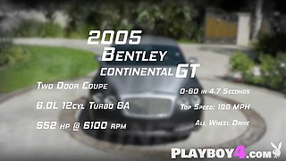 Impressive diminutive COUGAR honeys passion posed outdoor during passion camper wash