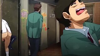 Dropout Short - a nerdy girl gets used as a public cum toilet