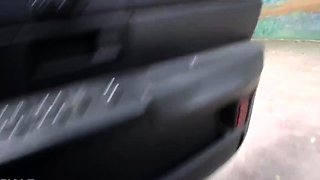 filthy Lana Rhoades publicly serves police officer