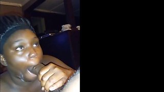 Throwback DarkChocolateBarbie oral & facial cumshot