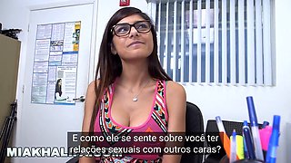 Mia Khalifa's entrevista with Legendas in Portuguese - Hot Interracial Pornstar Bangbro Action!