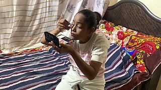 Indian 18 Year Old Teen Hot Sex with Her Step Dad