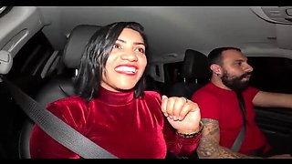 Hot Wife Takes Raw Cock in Car - Nicoly Mattos Fucked Hard by Husband