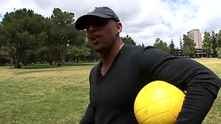 Blonde teen Vanessa Cage has hardcore sex in her bedroom