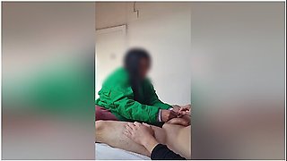 Mexican Beautician Works From Home With Naked And Satisfied Client