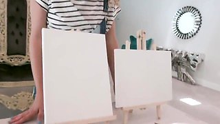 sexy teens team up to suck a huge cock