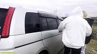 teen rough fucked in car during roadside assistance