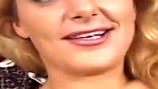 Blonde Hot Slut's Wet Tight Pussy Stuffed Hard - Swallows Massive Cum Load