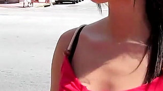 South Beach Slut Layla Lopez First Time Footjob!