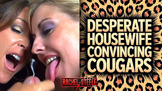 Desperate MILF Housewife Seduced by Younger Man - Threesome with Cum in Mouth