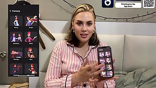 Sexy Student 18+ Plays The Role Of A Horny Maid Using A Dating App