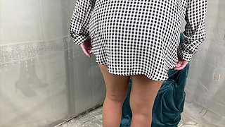 Mrs Mature Feet wearing real big granny pants.