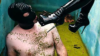 Foot fetish rimming for blonde outdoors