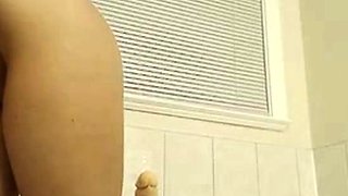 Big-Titted Blonde Rides Dildo On Cam