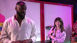 Jade Valentine gets her asshole gapped by Jovan Jordan’s massive bbc in intense interracial action.