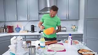 Serving Hot Pie To The Neighbor: Big Boobed Redhead MILF Alexis Fawx and Scott Nails