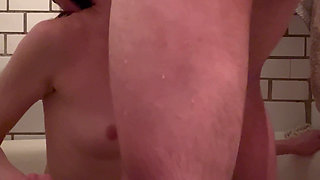 First in the bathroom from my tattooed girlfriend